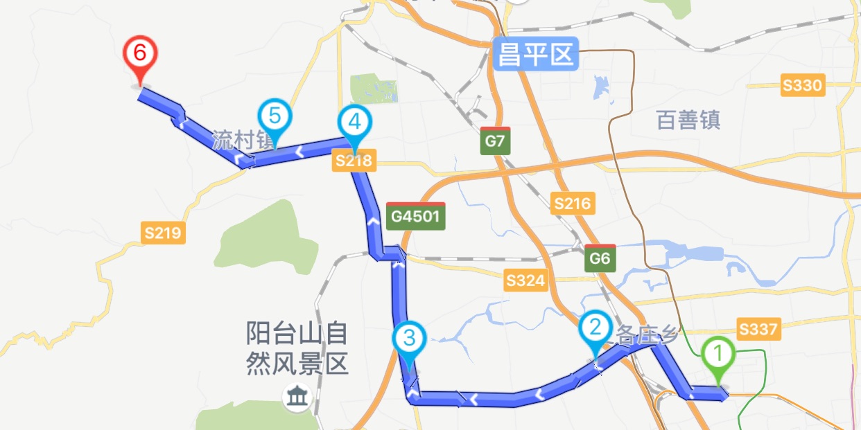 北京白羊沟骑行路线